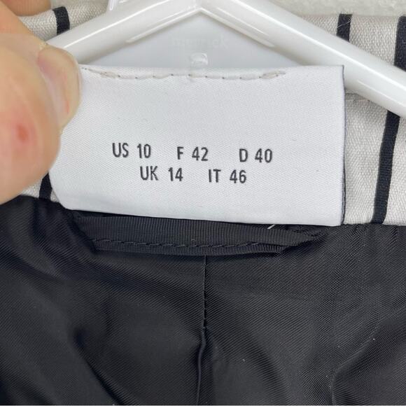 Akris Punto Striped 2 Button Blazer Jacket Size 10 - Picture 3 of 6